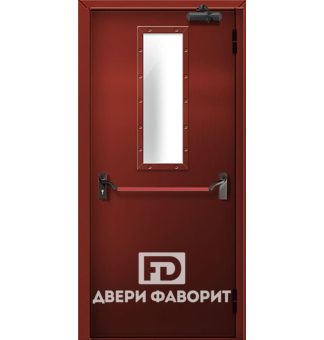 Дверь со стеклом противопожарная (доводчик)