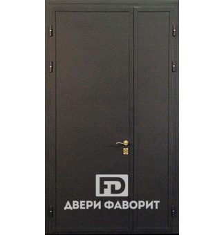 дверь металлическая двустворчатая в подъезд с отделкой цинкогрунт