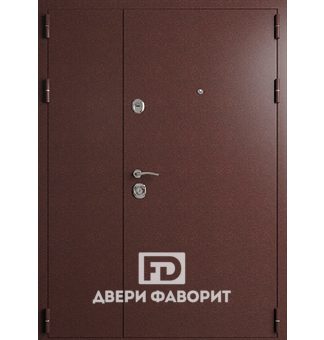 Двустворчатая дверь в подъезд с цинкогрунтом
