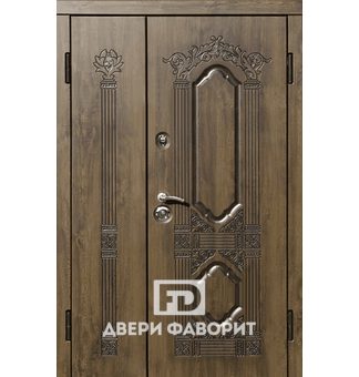 Недорогая двустворчатая дверь для парадного входа