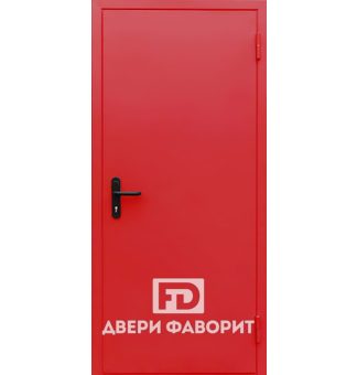 Противопожарная дверь красного цвета