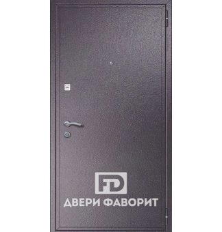 металлическая дверь с цинкогрунтом серого цвета, модель для загородного дома
