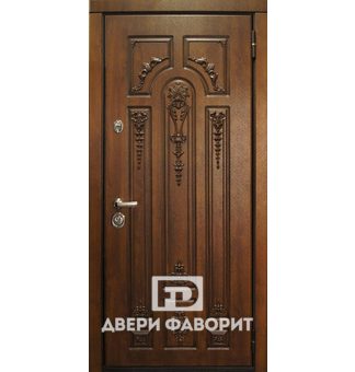дверь входная из металла с терморазрывом, отделка массив дерева