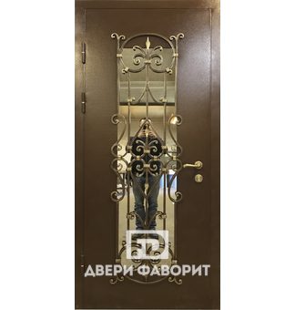 Дверь стальная с зеркалом