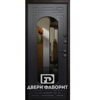 Дверь стальная с зеркалом (овал)