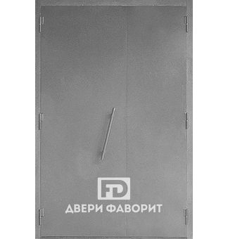металлическая двустворчатая тамбурная дверь недорого, порошковый окрас с двух сторон